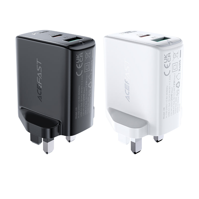 A8 PD32W (USB-C+USB-A) Dual Port Charger (UK)