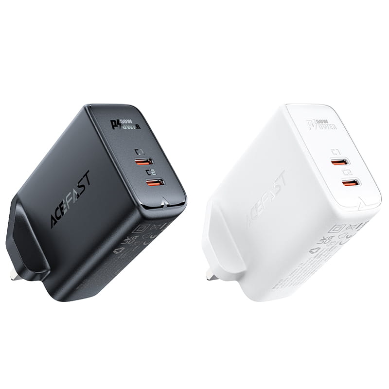 A32 PD50W GaN (USB-C+USB-C) Dual Port Charger (UK)