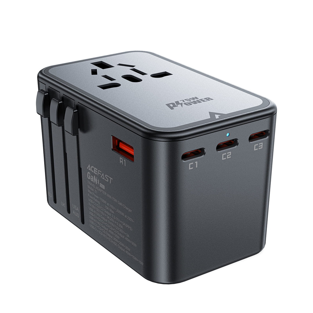 Z1 PD75W GaN (3*USB-C+2*USB-A) Multifunctional Charging Adapter