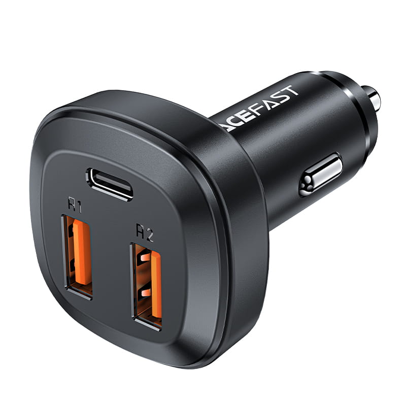 B9 66W(2USB-A+USB-C) Three Port Metal Car Charger