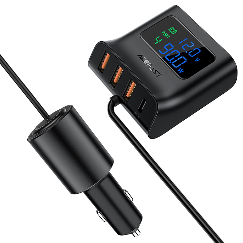 B8 digital display car HUB charger