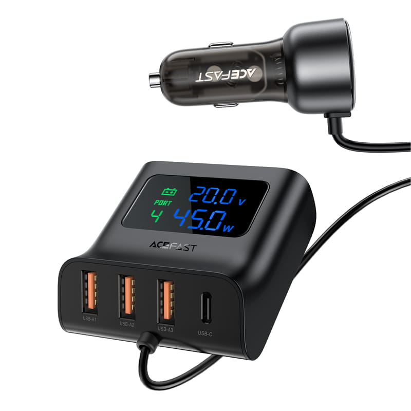 B11 138W Car Charger Splitter with Digital Display