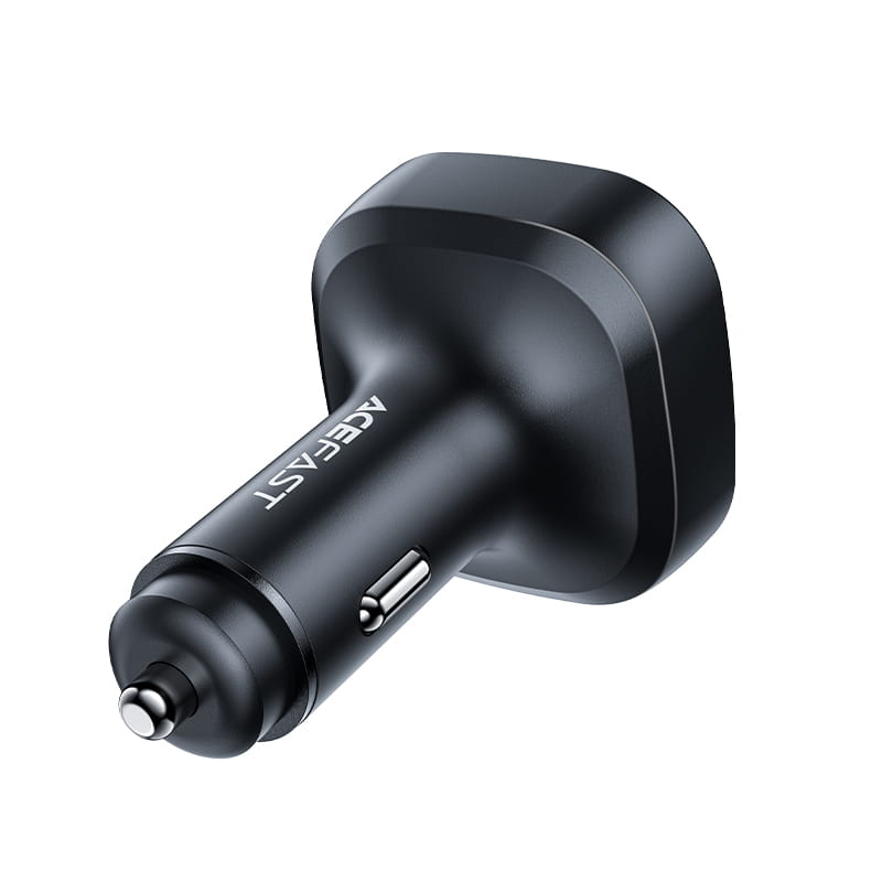 B5 101 W (2C+A) Metal Car Charger With OLED Smart Display