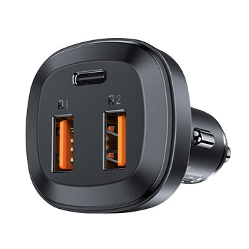 B9 66W(2USB-A+USB-C) Three Port Metal Car Charger