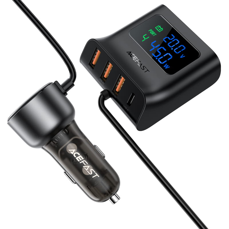 B11 138W Car Charger Splitter with Digital Display
