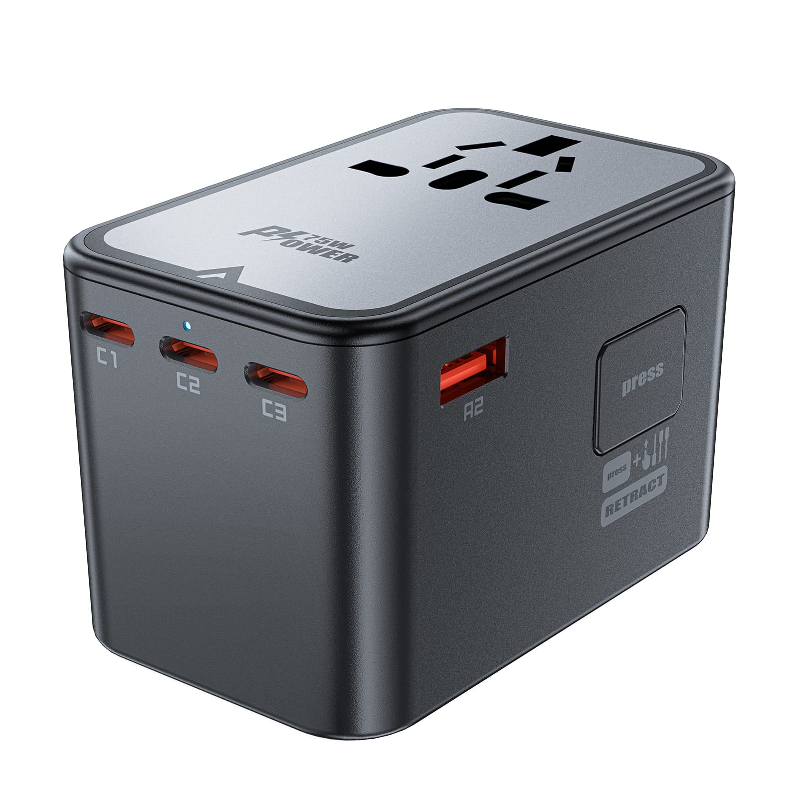 Z1 PD75W GaN (3*USB-C+2*USB-A) Multifunctional Charging Adapter