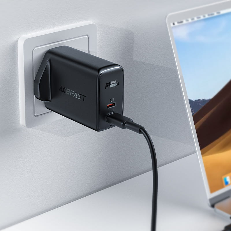 A32 PD50W GaN (USB-C+USB-C) Dual Port Charger (UK)