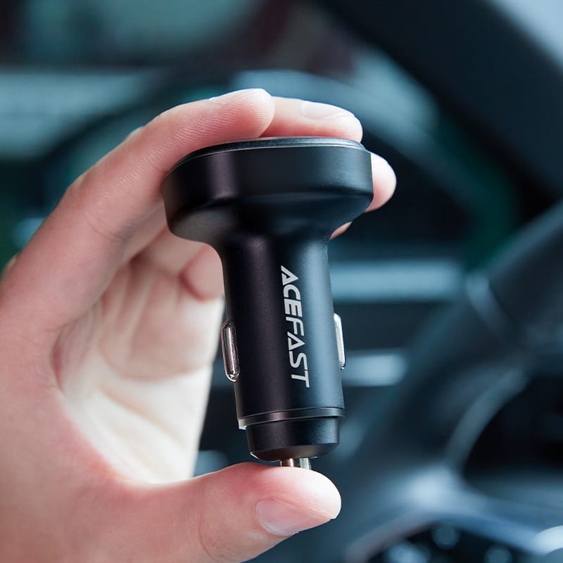 B9 66W(2USB-A+USB-C) Three Port Metal Car Charger