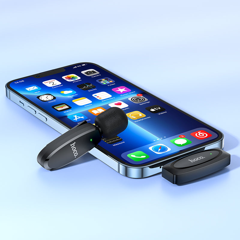 L15 Crystal, Lavalier Wireless Microphone With Receiver for iPhone, 360° HD Sound Pickup, Noise Reduction