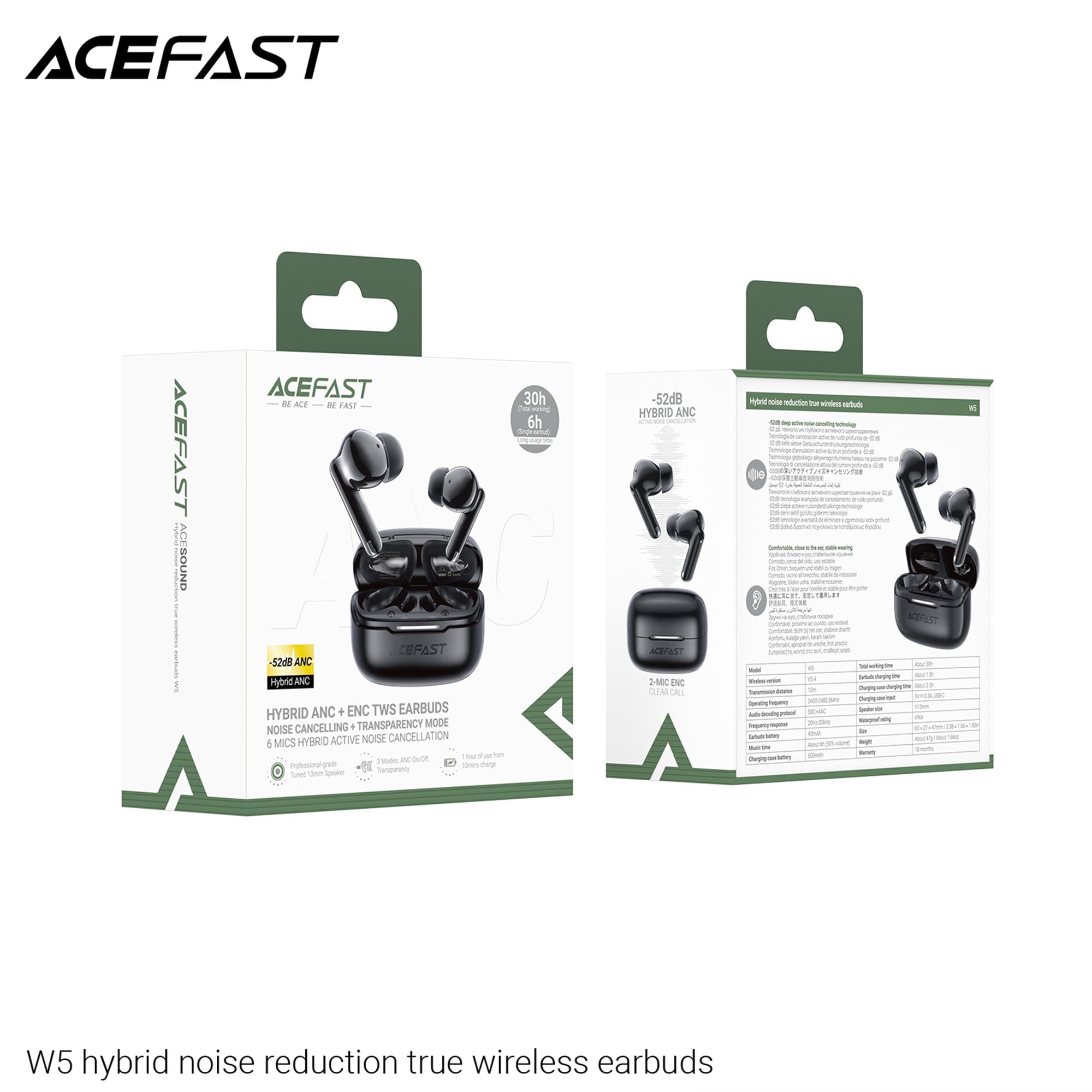 W5 Hybrid Noise Reduction True Wireless Earbuds