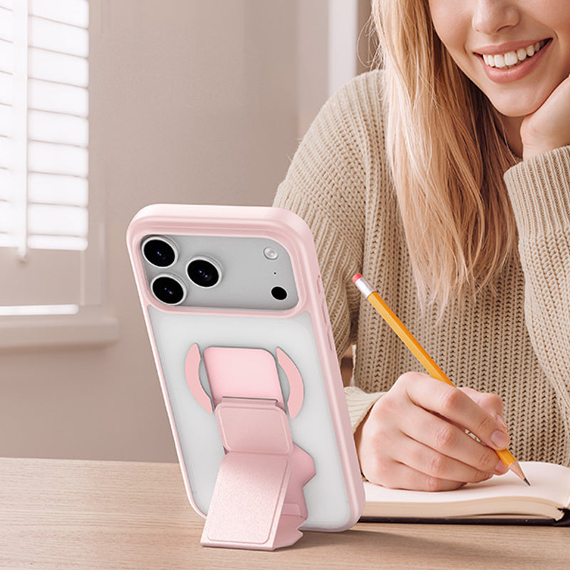 Hoco DAS3 Magnetic Protective Case With Holder For iPhone 18 Pro / iPhone 17 Pro