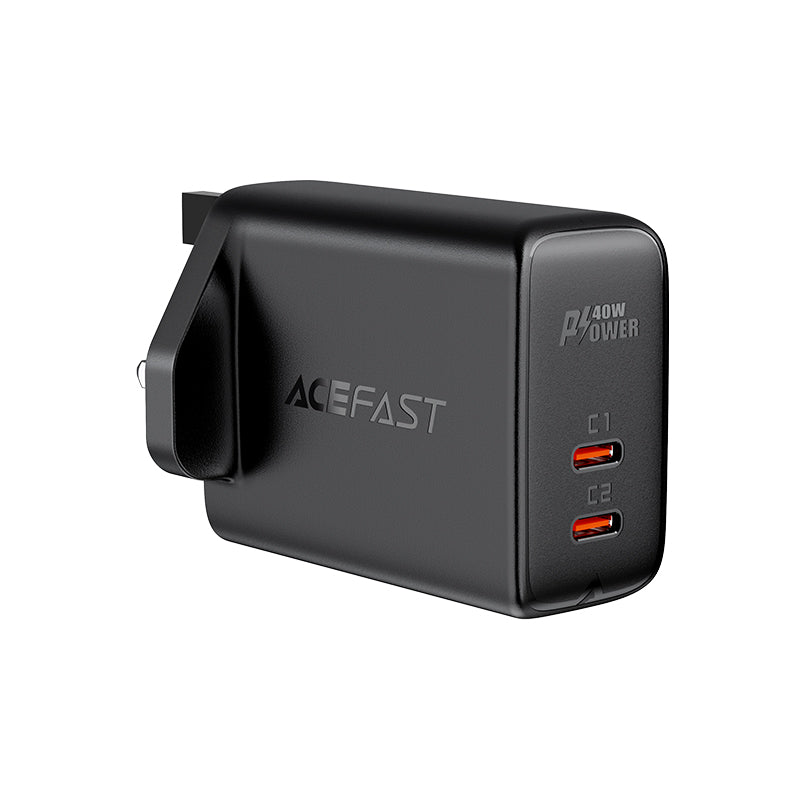 A12 PD40W(USB-C+USB-C) Dual Port Charger (UK)