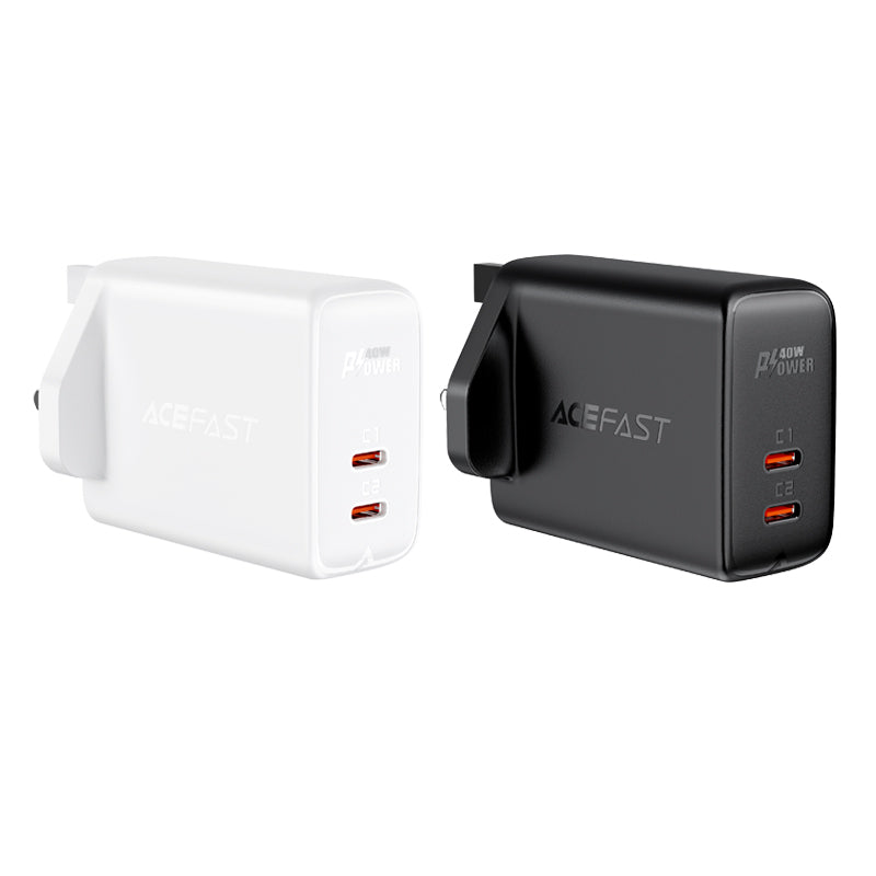 A12 PD40W(USB-C+USB-C) Dual Port Charger (UK)