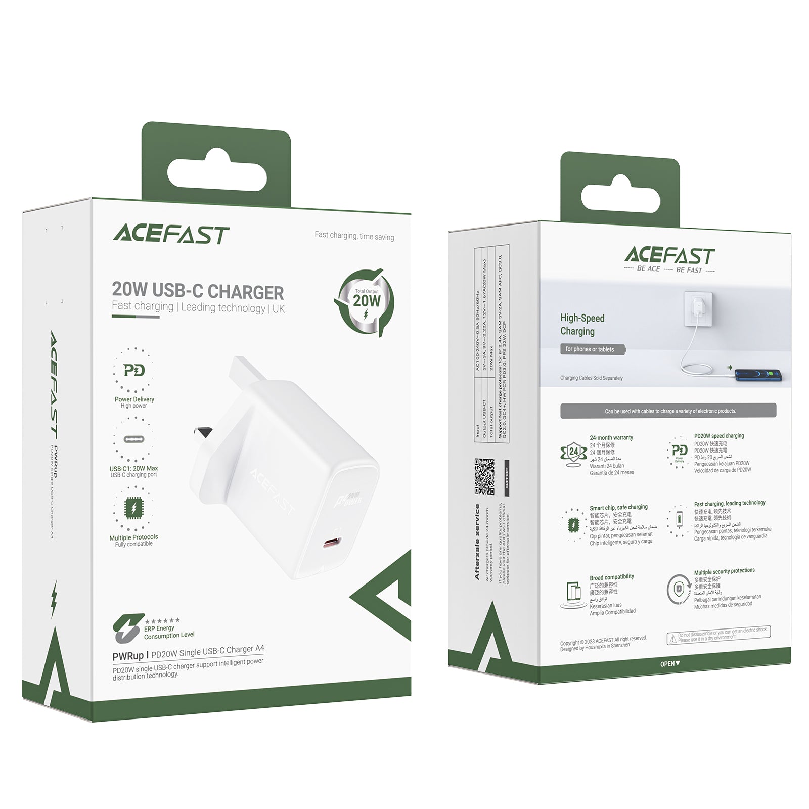 A4 PD20W Single USB-C Charger (UK)