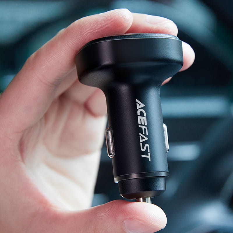B3 66W(USB-C+USB-C+USB-A) Three-Port Metal Car Charger