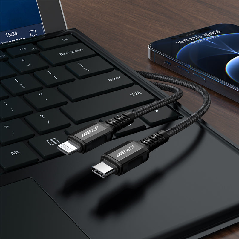 C1-01 USB-C to Lightning Aluminum Alloy Charging Data Cable