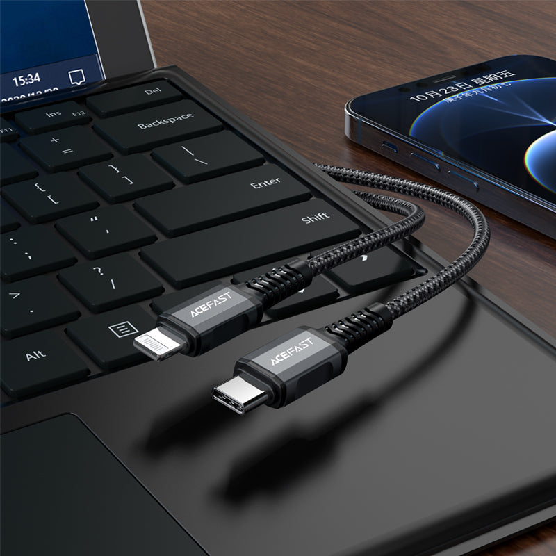 C1-01 USB-C to Lightning Aluminum Alloy Charging Data Cable
