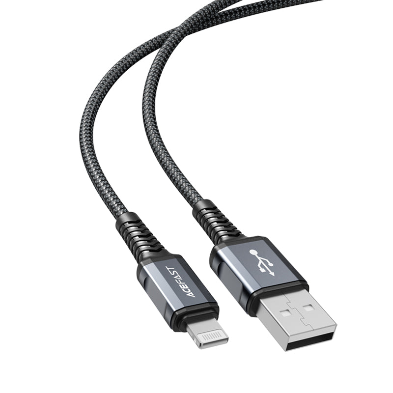 C1-02 USB-A to Lightning Aluminum Alloy Charging Data Cable