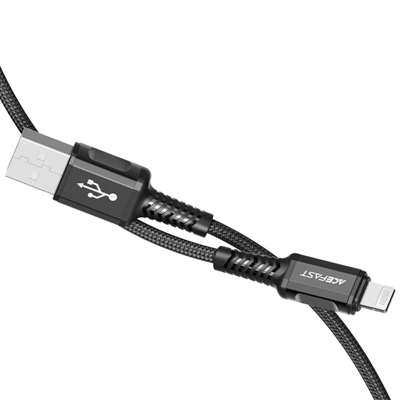 C1-02 USB-A to Lightning Aluminum Alloy Charging Data Cable