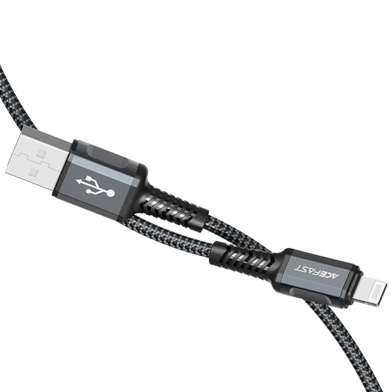 C1-02 USB-A to Lightning Aluminum Alloy Charging Data Cable