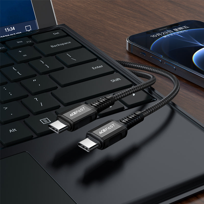 C1-03 USB-C to USB-C Aluminum Alloy Charging Data Cable