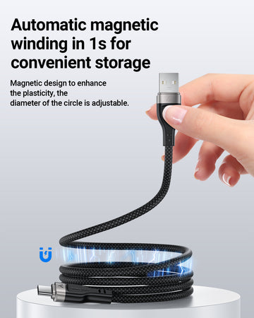 C11-04 USB-A to USB-C Magnetic Charging Data Cable