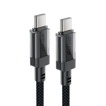 C12-03 USB-C to USB-C Transparent Shell Stainless Steel Charging Data Cable