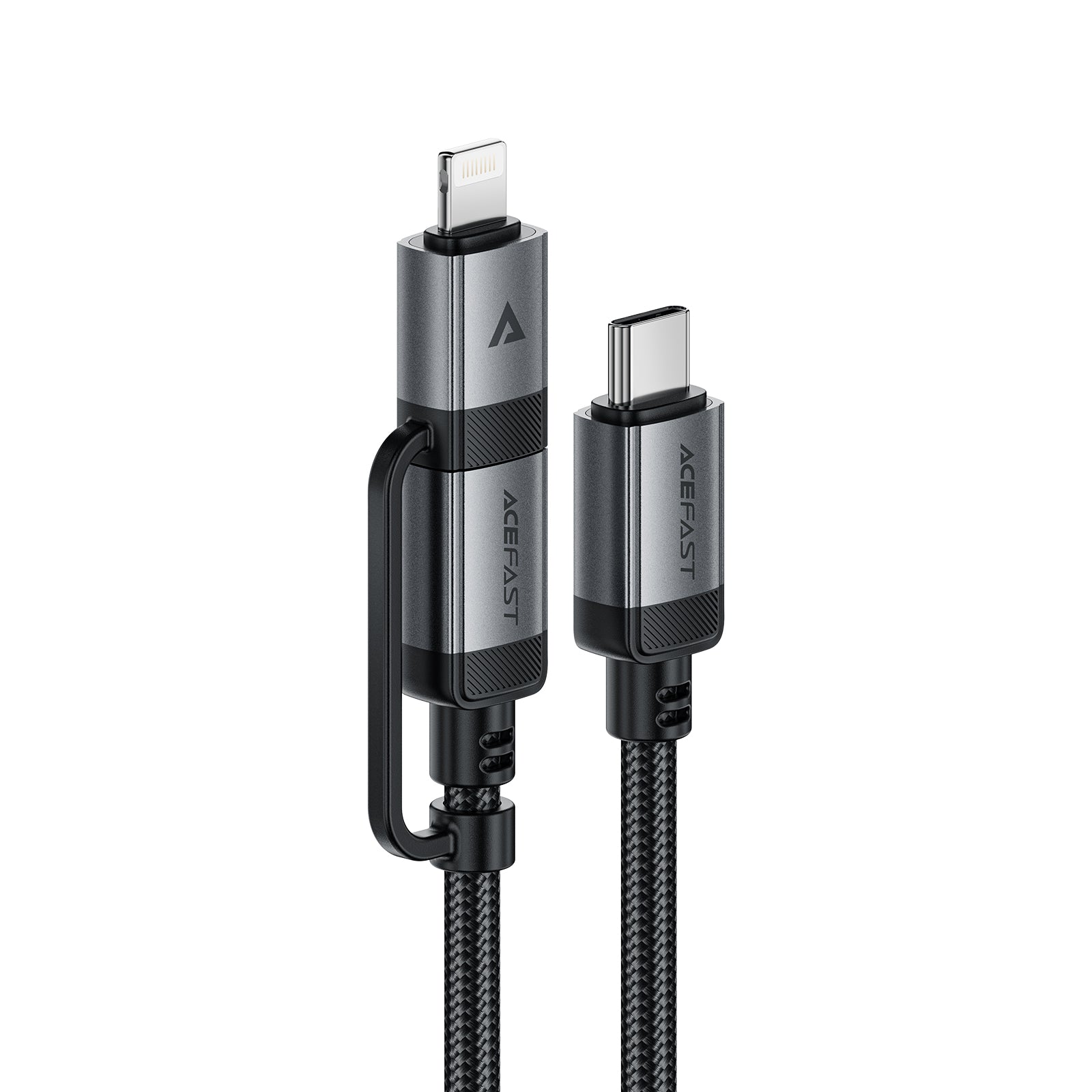 C20-01 USB-C to USB-C / Lightning Aluminum Alloy Connectors Charging Data Cable