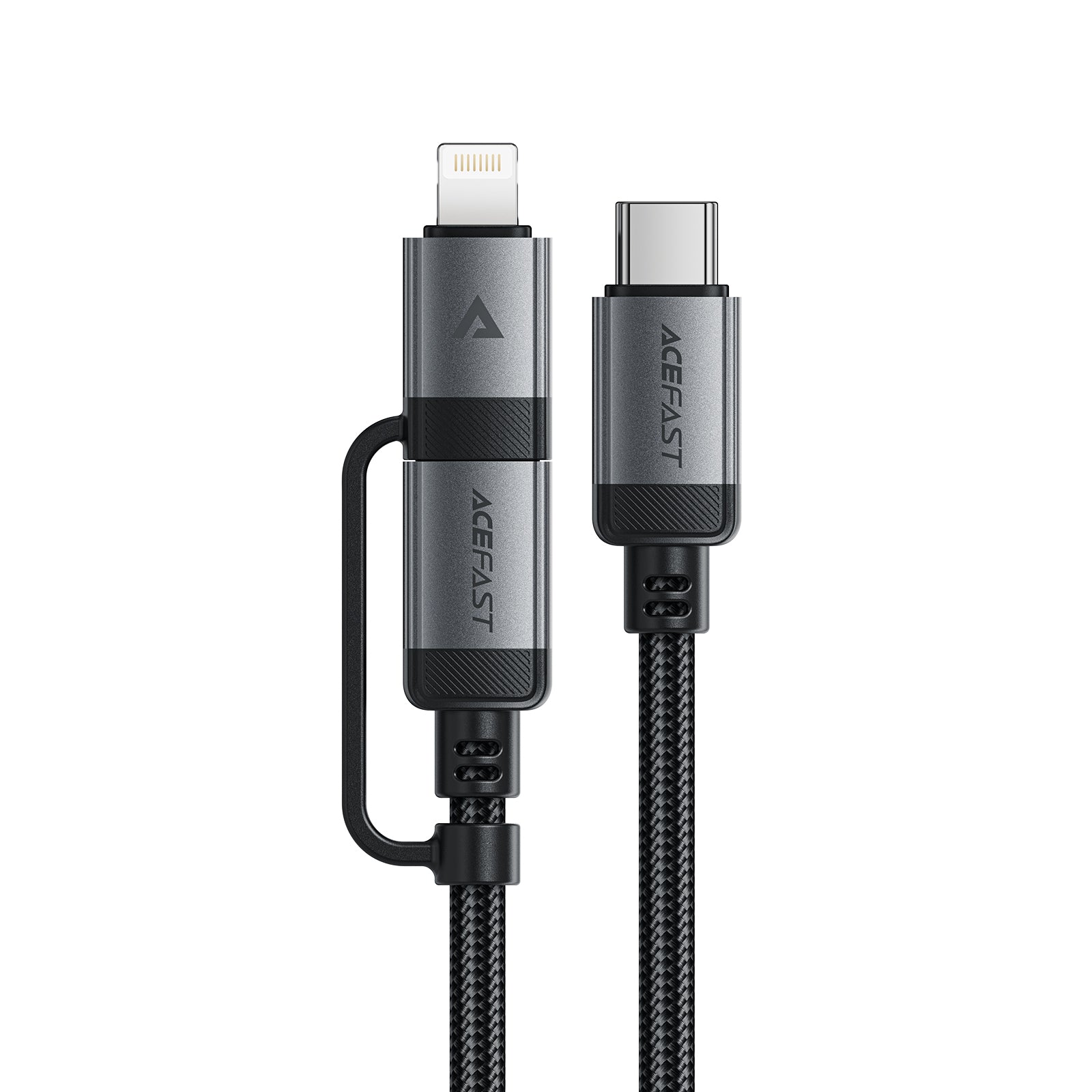 C20-01 USB-C to USB-C / Lightning Aluminum Alloy Connectors Charging Data Cable