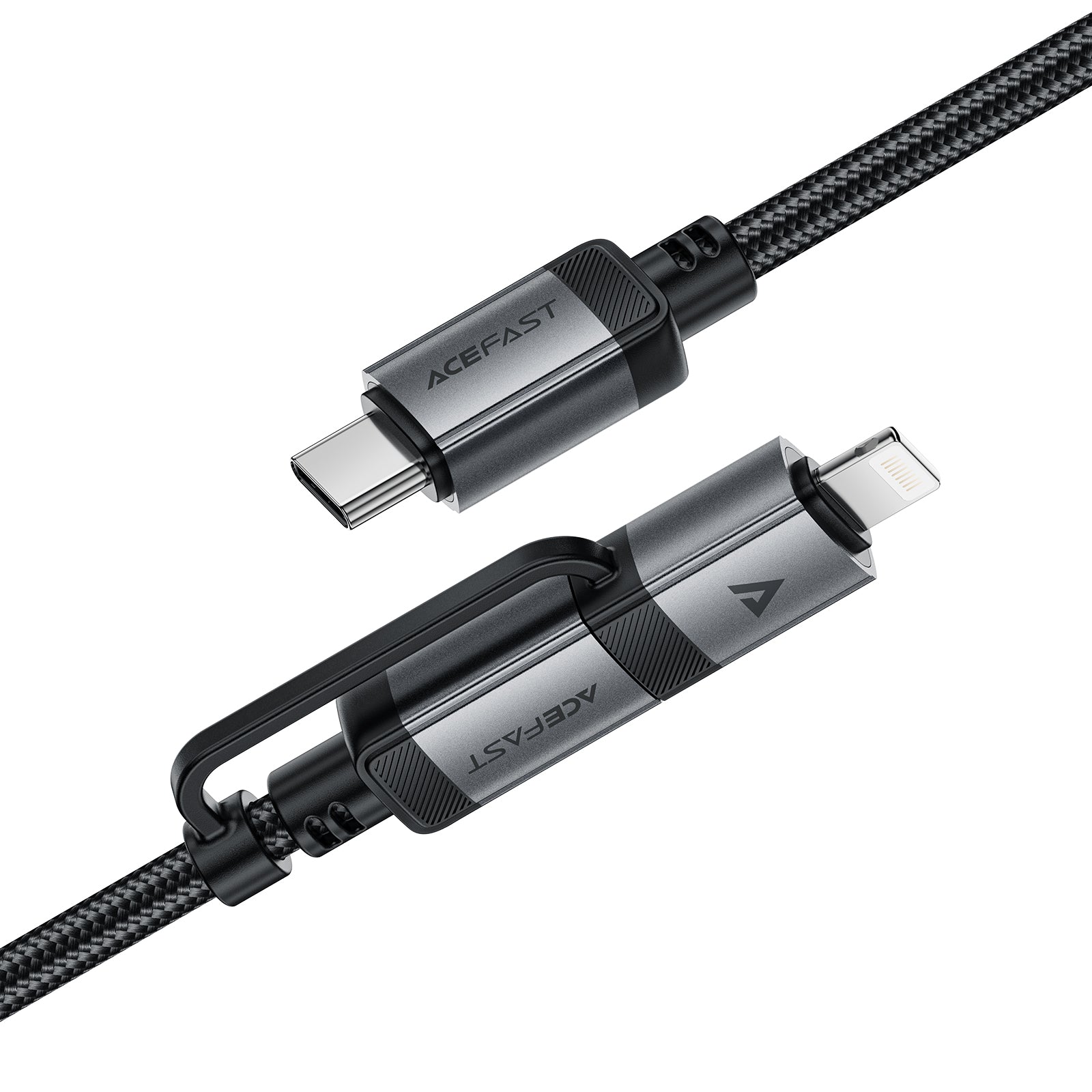 C20-01 USB-C to USB-C / Lightning Aluminum Alloy Connectors Charging Data Cable