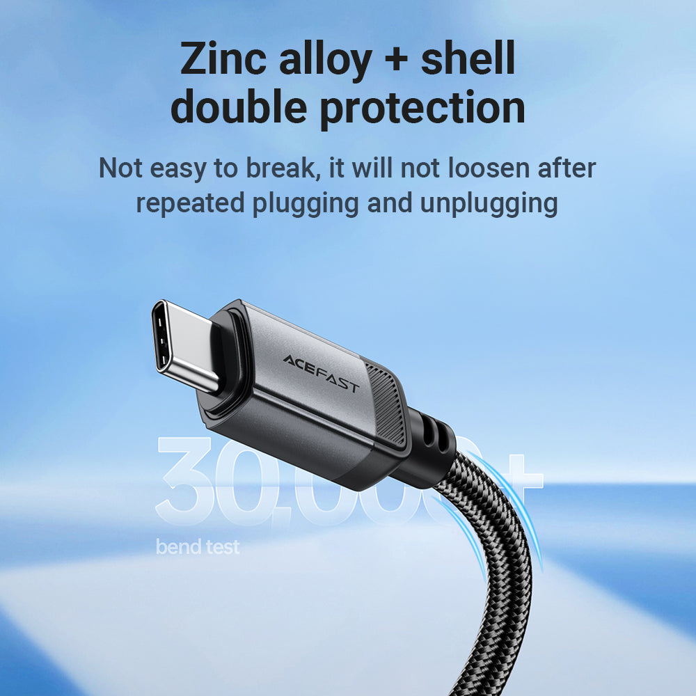 C20-03 USB-C to USB-C Aluminum Alloy Charging Data Cable