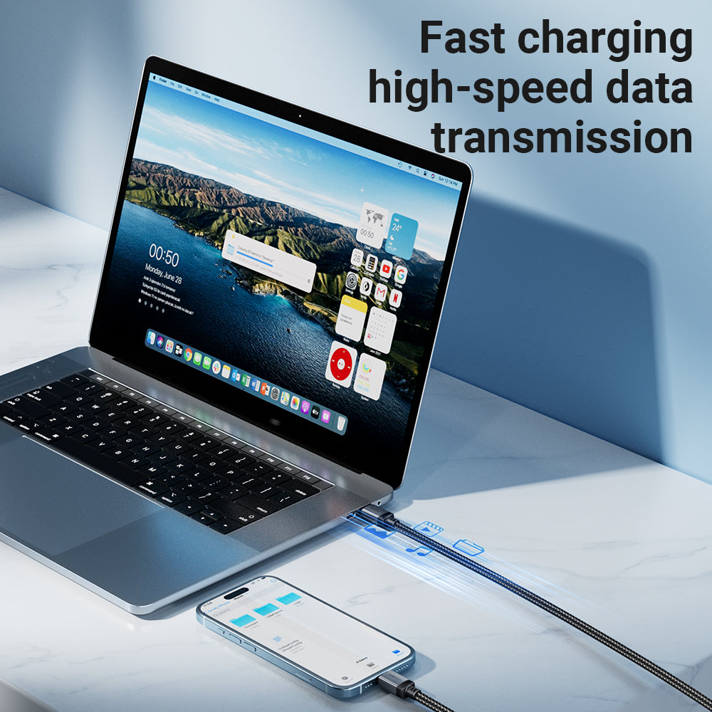 C20-03 USB-C to USB-C Aluminum Alloy Charging Data Cable