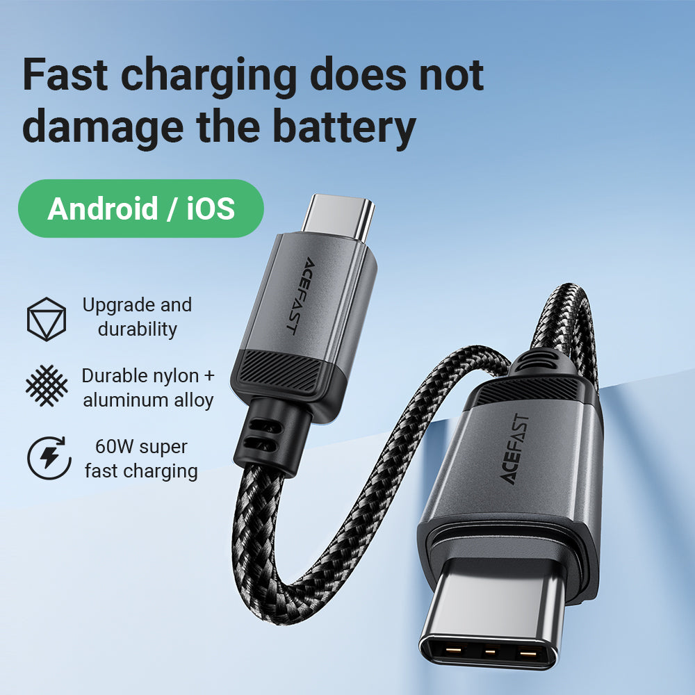 C20-03 USB-C to USB-C Aluminum Alloy Charging Data Cable