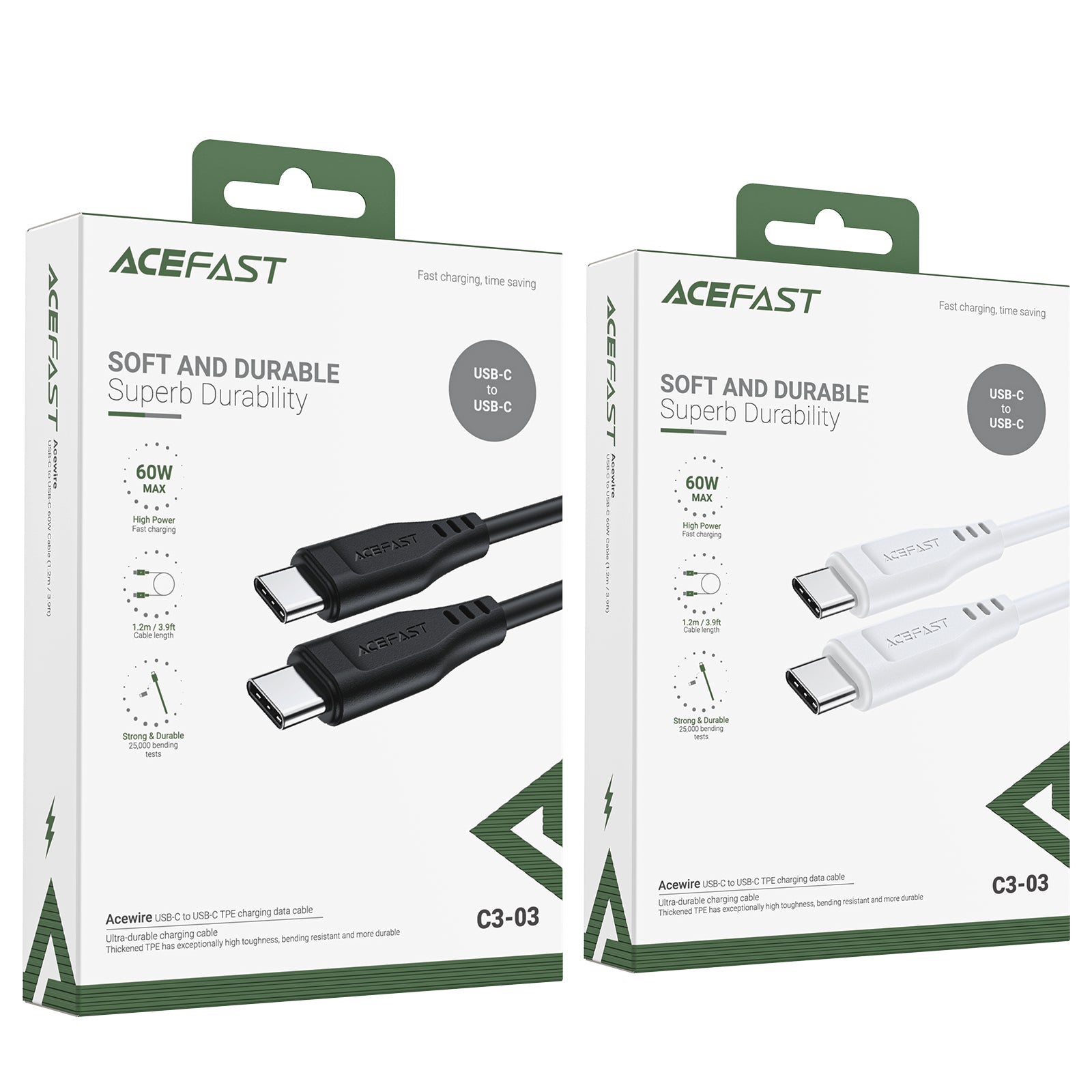 C3-03 USB-C to USB-C TPE Charging Data Cable