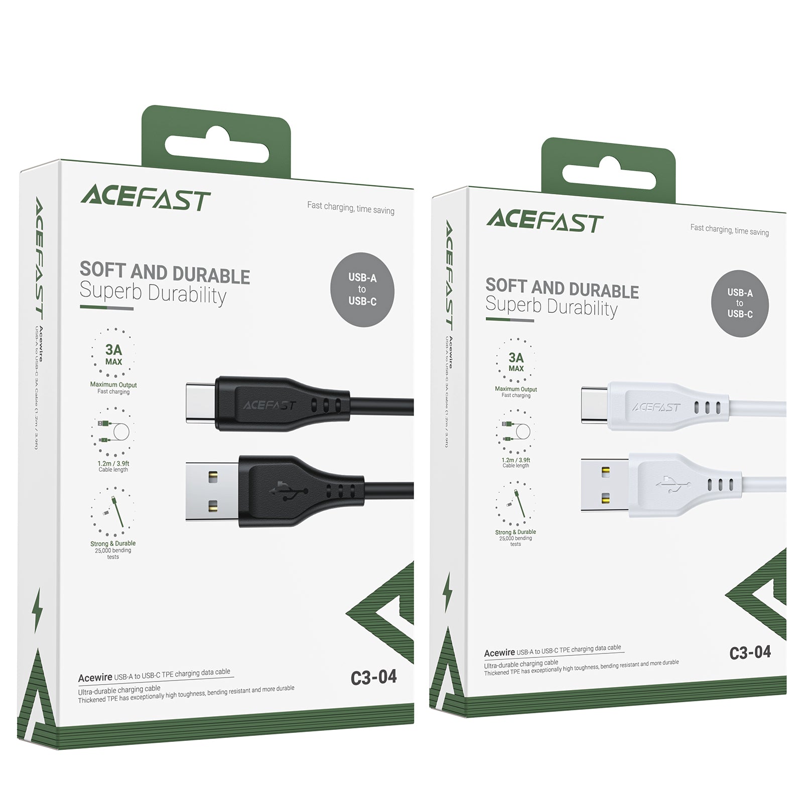 C3-04 USB-A to USB-C TPE Charging Data Cable