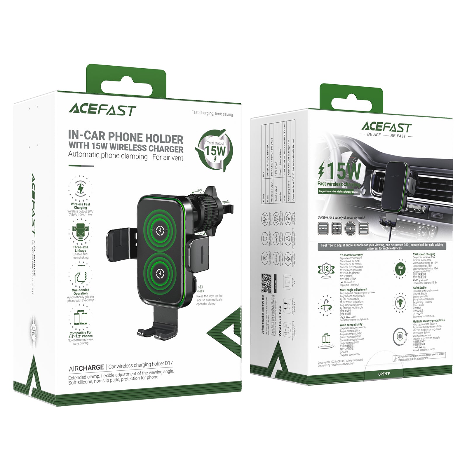 D17 Car Wireless Charging Holder