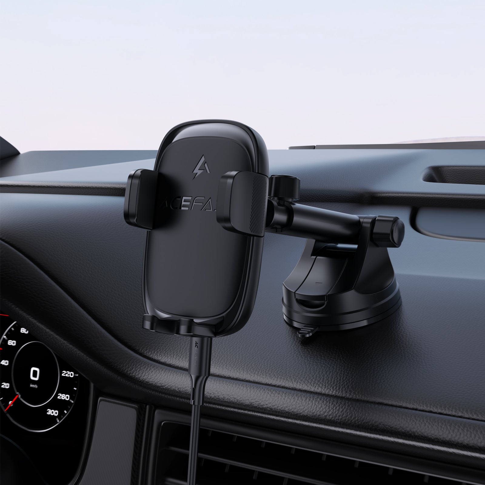 D49 Press Type Wireless Charging Car Holder For Dashboard