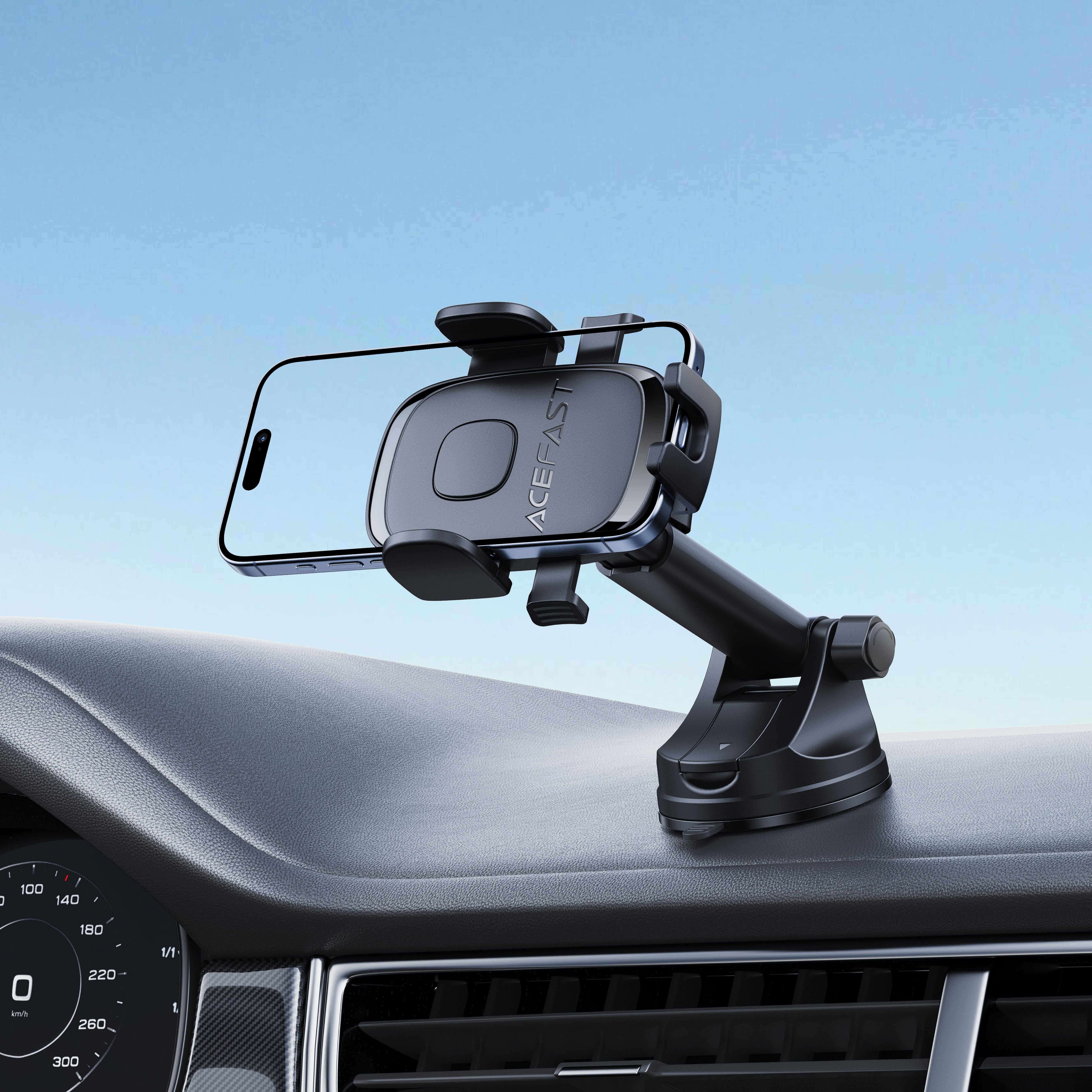 D57 One-Key Lock Car Holder for Dashboard | Acefast