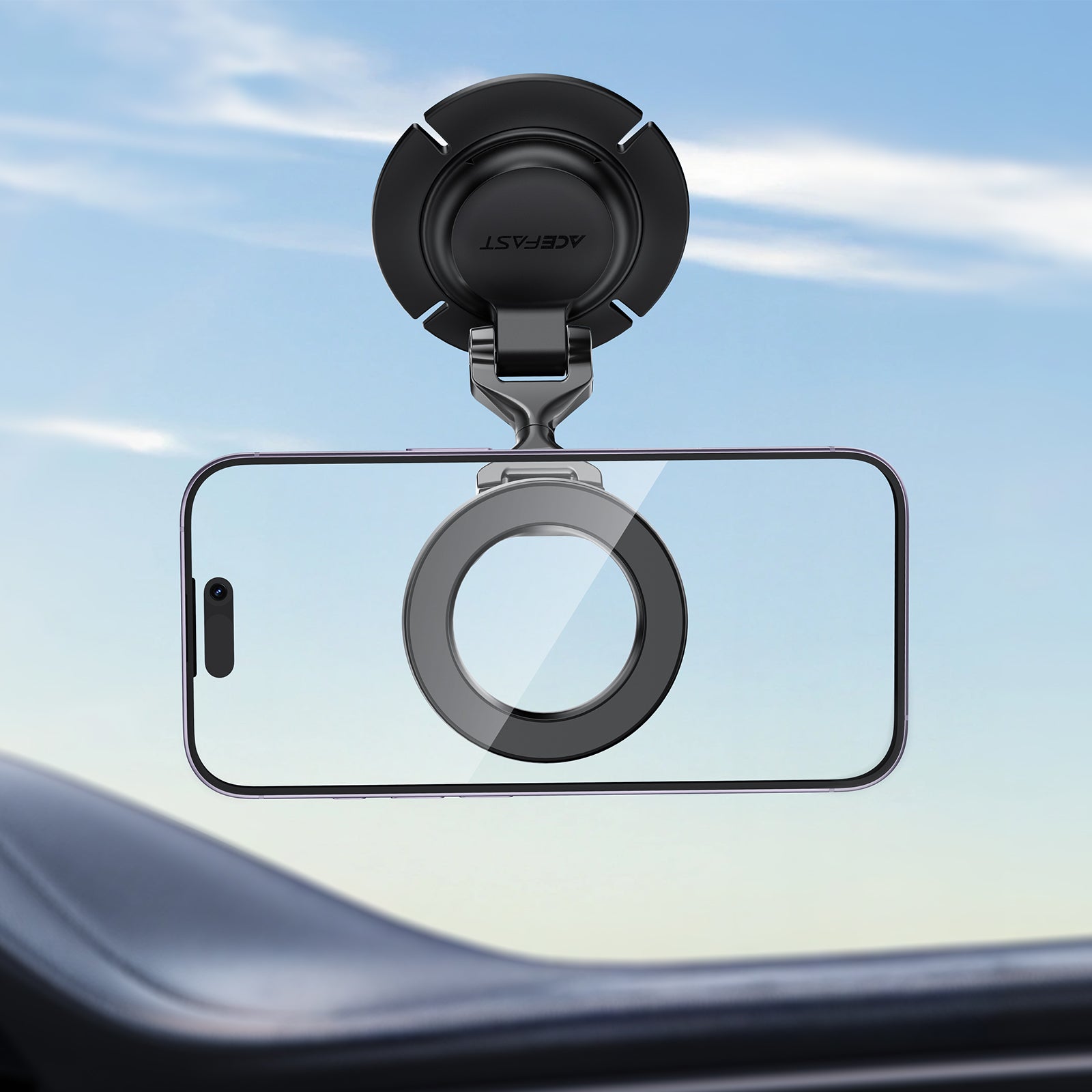 D65 Magnetic Folding Wireless Charging Car Holder