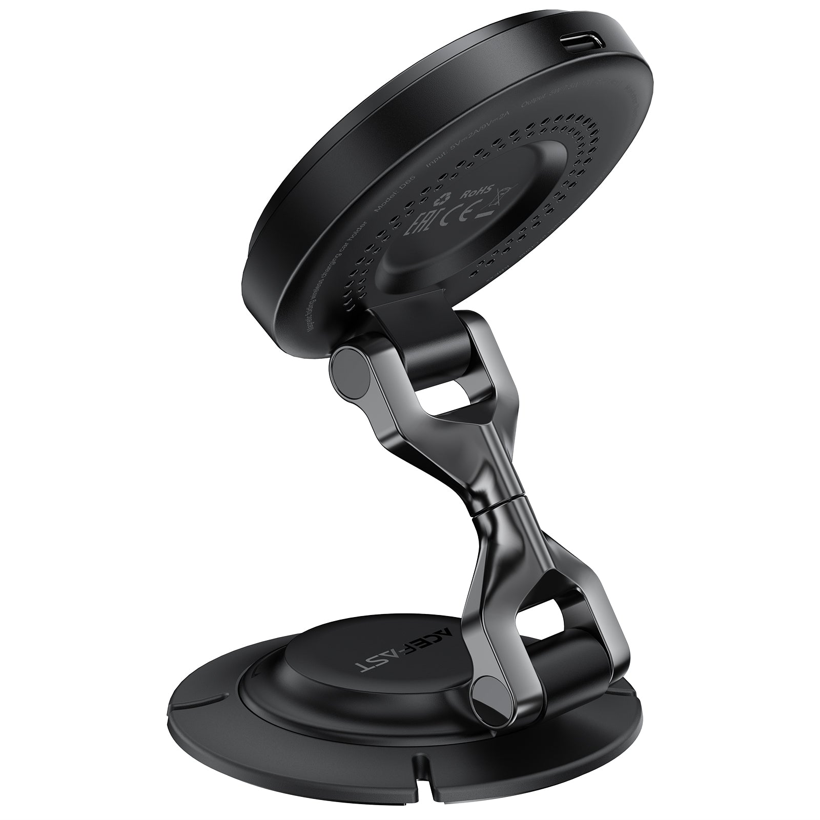 D65 Magnetic Folding Wireless Charging Car Holder