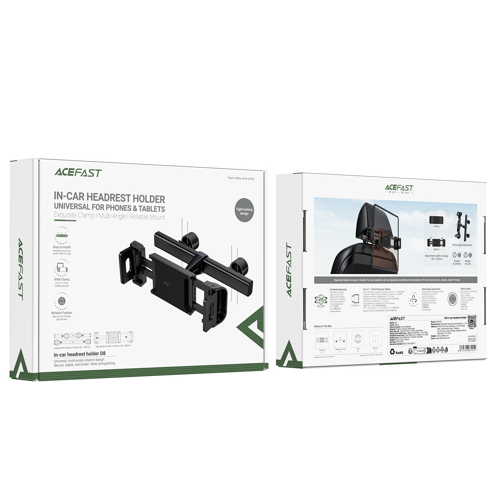D8 In-Car Headrest Holder