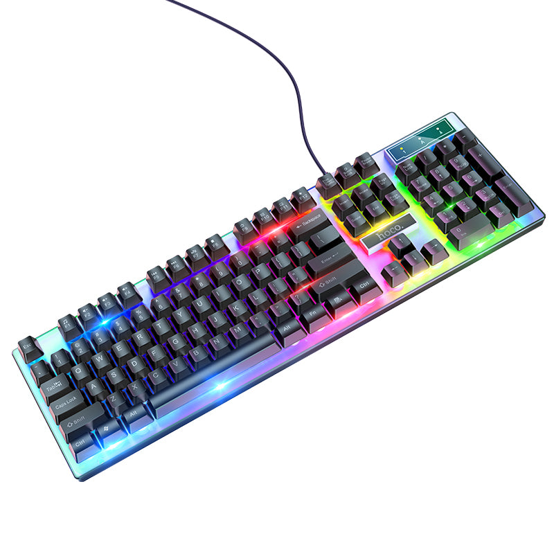 GM18 Luminous Gaming Keyboard and Mouse Set (Arabic Version) | LED Tri-color Rainbow Cool Lighting Effect