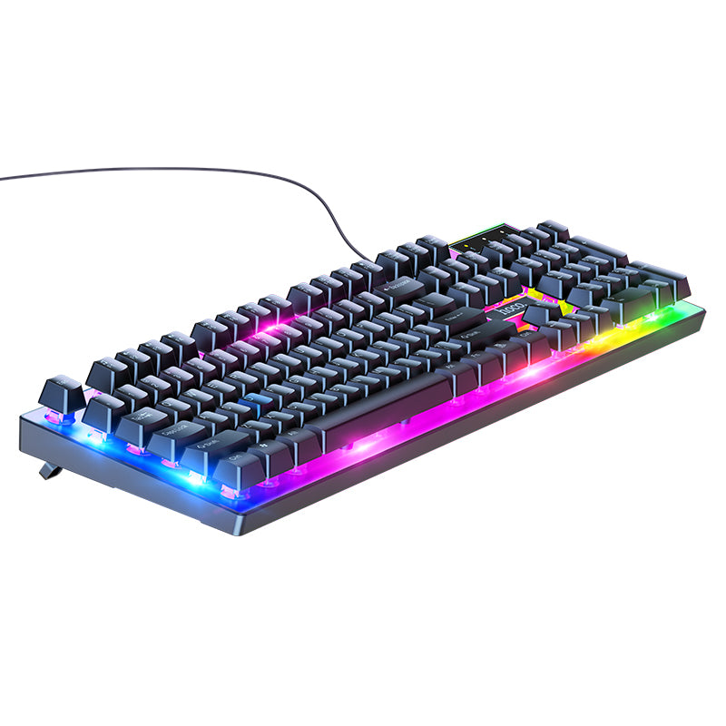 GM18 Luminous Gaming Keyboard and Mouse Set (Arabic Version) | LED Tri-color Rainbow Cool Lighting Effect