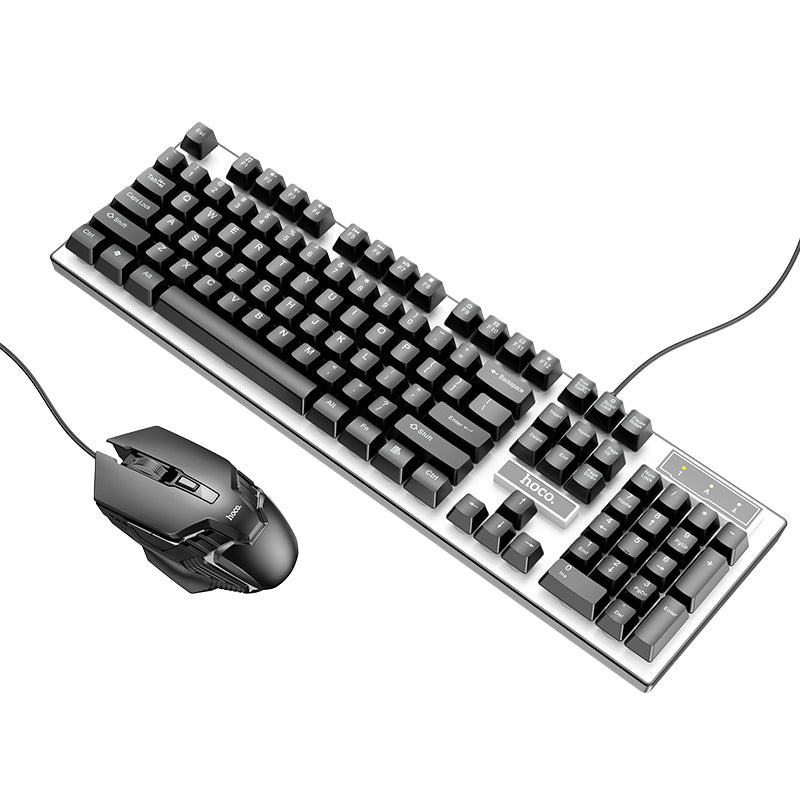 GM18 Luminous Gaming Keyboard and Mouse Set (Arabic Version) | LED Tri-color Rainbow Cool Lighting Effect