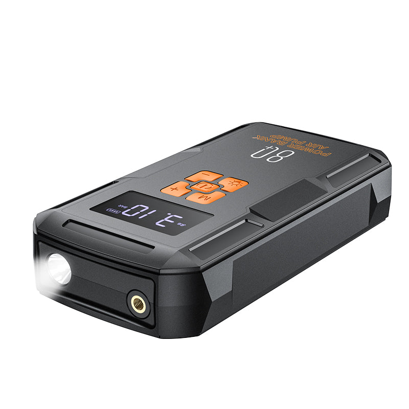 Hoco QS2 Land Portable Smart Air Pump Emergency With Start-Up Power Bank (8000mAh)