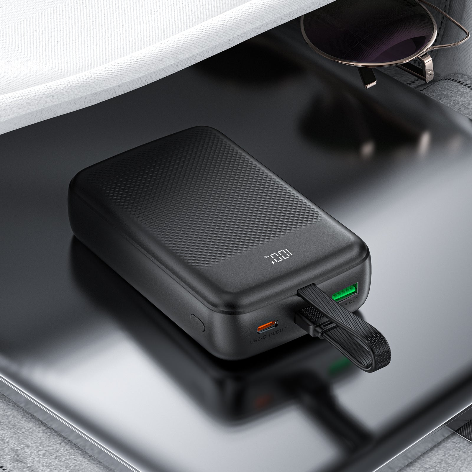 M14-20000 PD22.5W Power Bank With Cable | CE/FCC/ROHS/ECA Certification