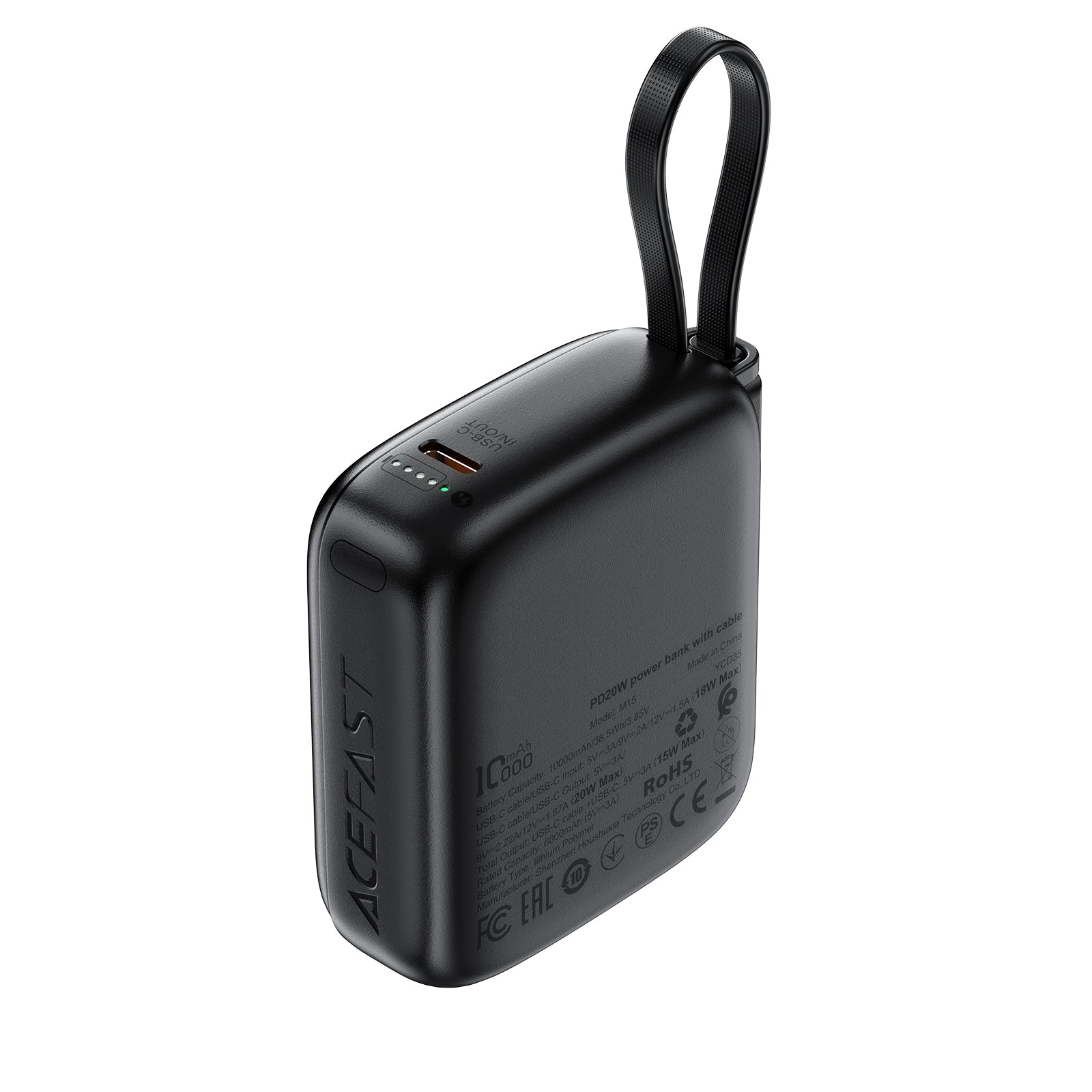 M15-10000 PD20W Power Bank With Cable 10000mAh