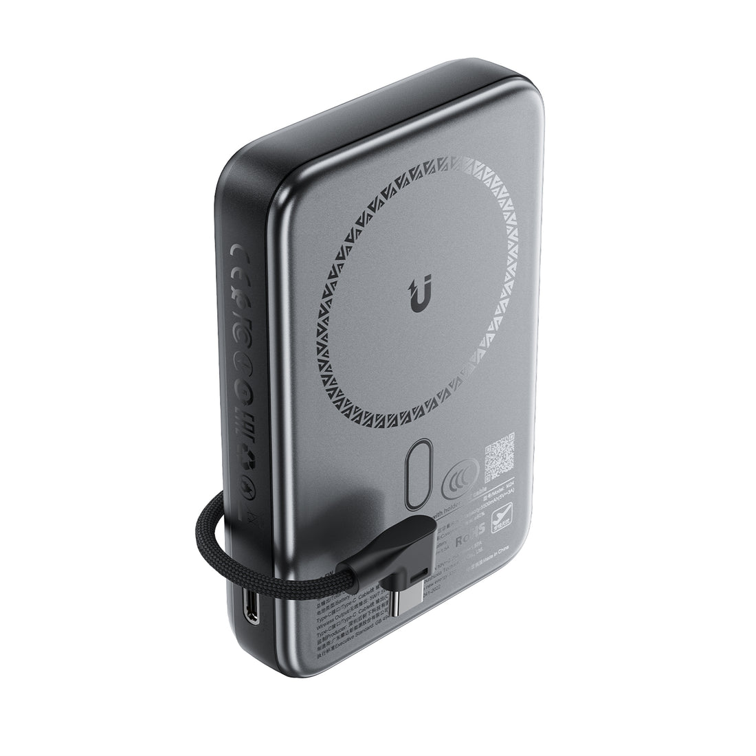 M24-10000 22.5W Magnetic Fast Charging Power Bank With Holder and Cable (CCC)