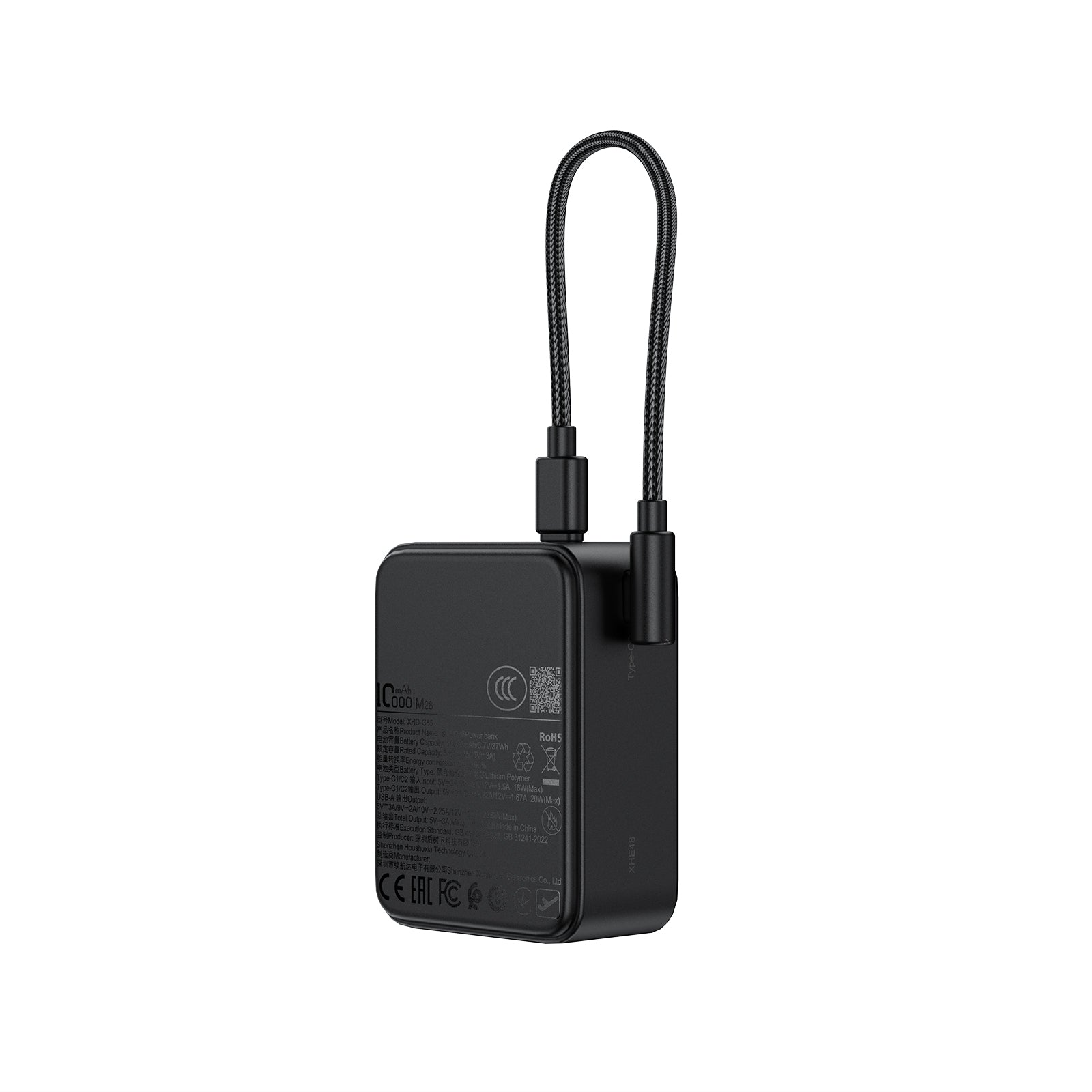 M28 22.5W Fast Charging Power Bank With Cable 10000mAh