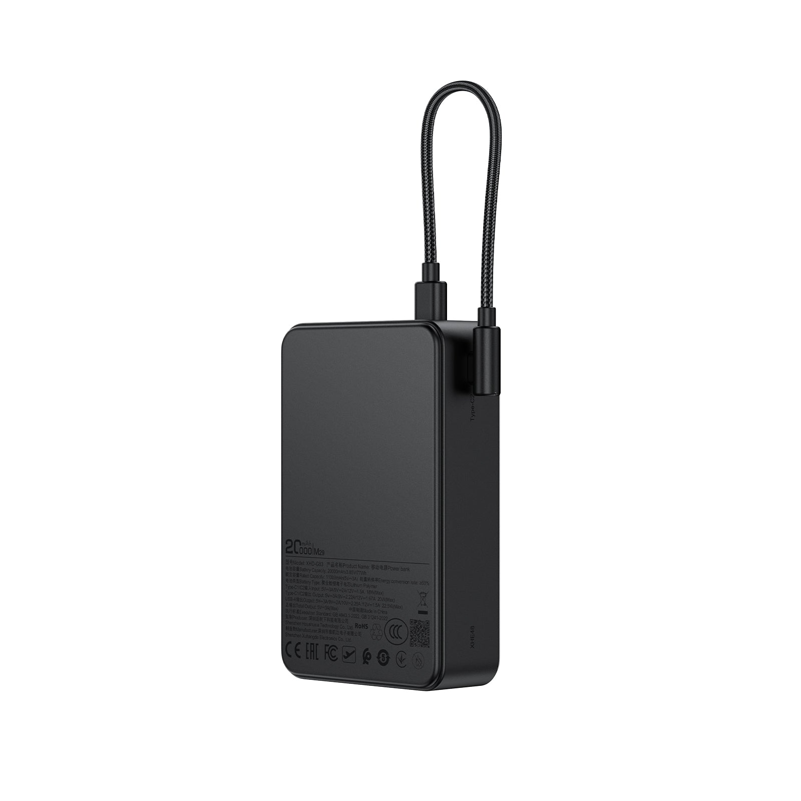M29 22.5W Fast Charging Power Bank With Cable 20000mAh